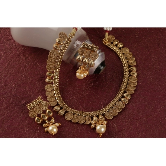 Generic Women's Rose Gold Plated Alloy Necklace & Earings Set (Gold) Generic Women's Rose Gold Plated Alloy Necklace & Earings Set (Gold)