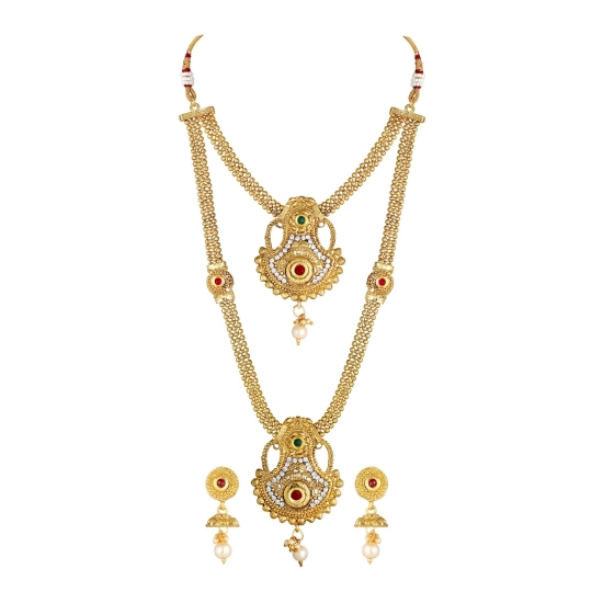 Generic Women's Rose Gold Plated Alloy Necklace & Earings Set (Gold) Generic Women's Rose Gold Plated Alloy Necklace & Earings Set (Gold)