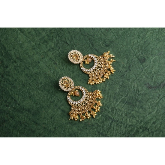 Generic Women's Rose Gold Plated Alloy Earrings (Gold)