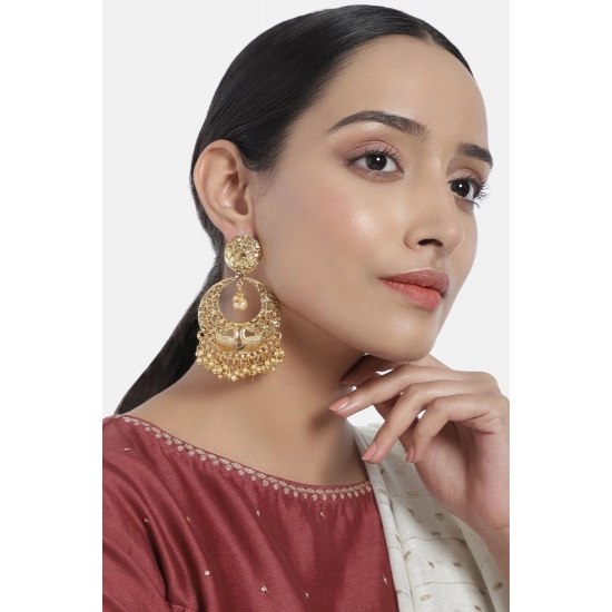 Generic Women's Rose Gold Plated Alloy Earrings (Gold)