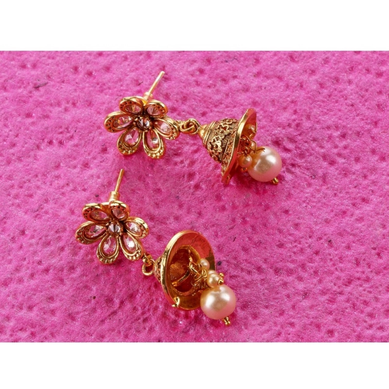 Generic Women's Rose Gold Plated Alloy Earrings (Gold) Generic Women's Rose Gold Plated Alloy Earrings (Gold)