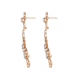Generic Women's Rose Gold Plated Alloy Earrings (White)