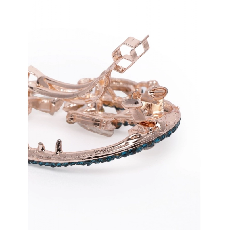 Generic Women's Rose Gold Plated Alloy Hair Pin Set (Green) Generic Women's Rose Gold Plated Alloy Hair Pin Set (Green)