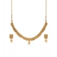 Generic Women's Rose Gold Plated Alloy Necklace &amp; Earings Set (Gold)