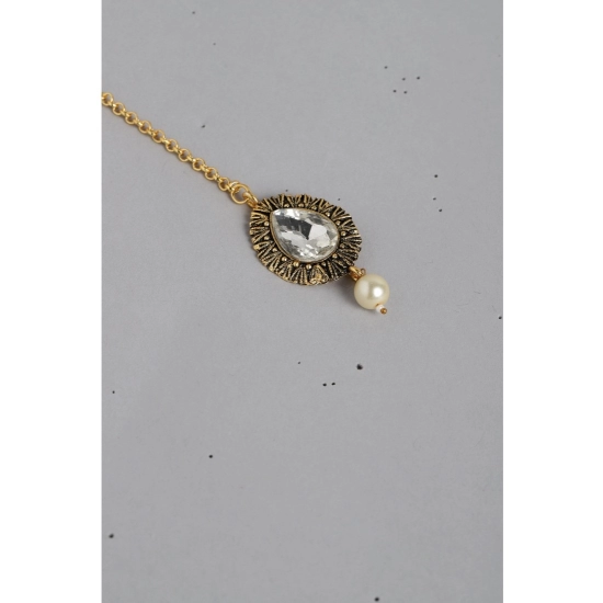 Generic Women's Rose Gold Plated Alloy Necklace &amp; Earings Set (Multicolor)