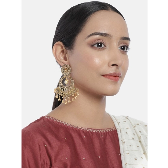 Generic Women's Rose Gold Plated Alloy Earrings (Gold)