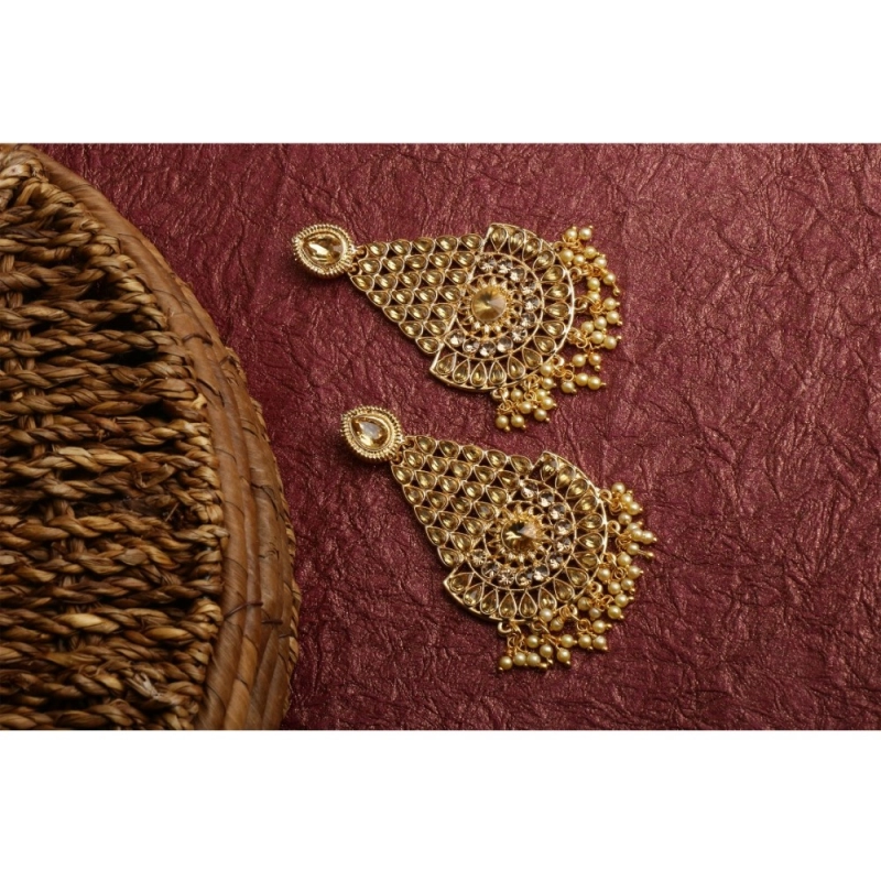 Generic Women's Rose Gold Plated Alloy Earrings (Gold)