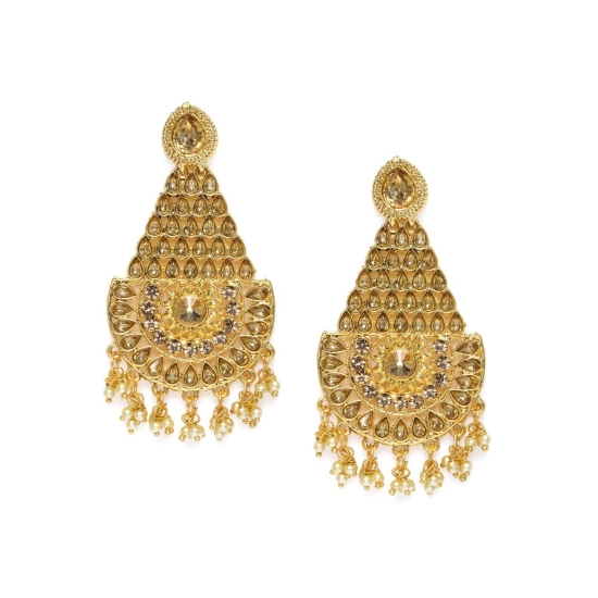 Generic Women's Rose Gold Plated Alloy Earrings (Gold)