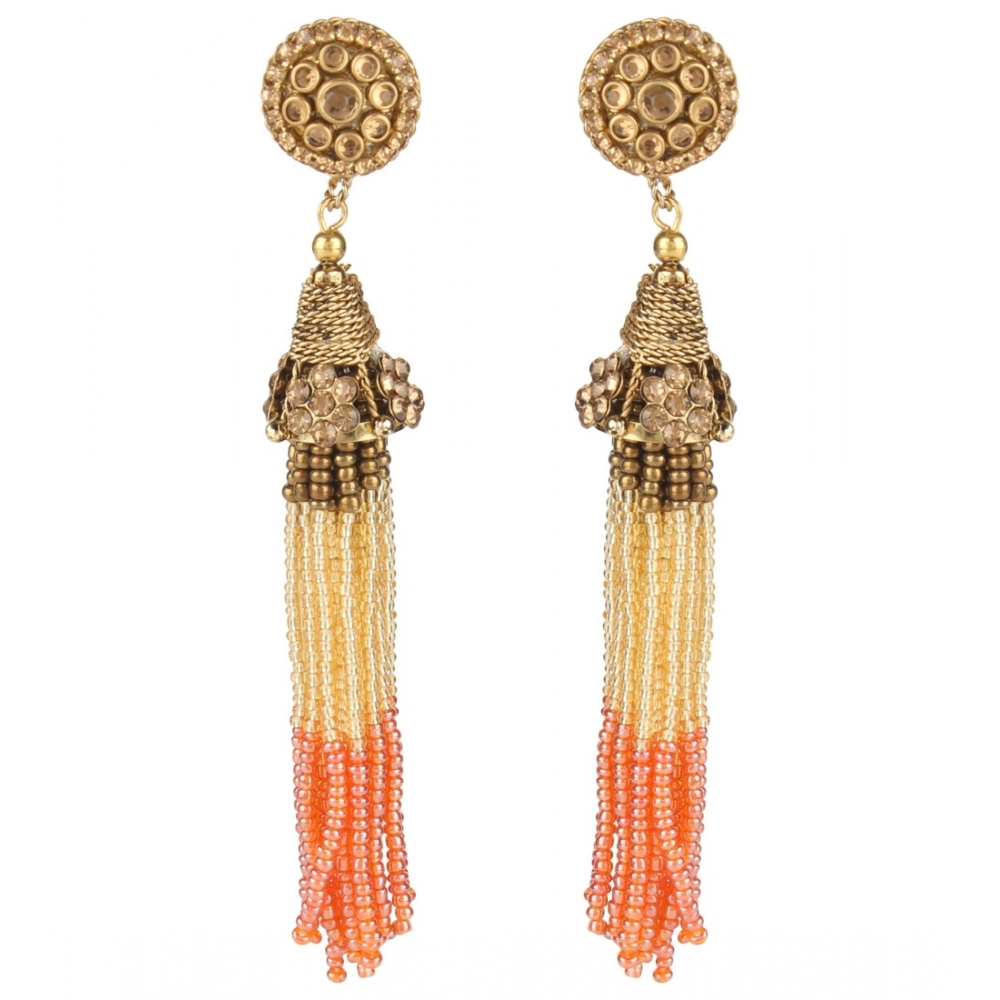 Women's Rose Gold Plated Alloy Earrings (Multicolor)