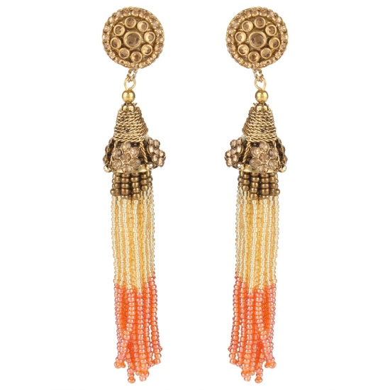 Generic Women's Rose Gold Plated Alloy Earrings (Multicolor)