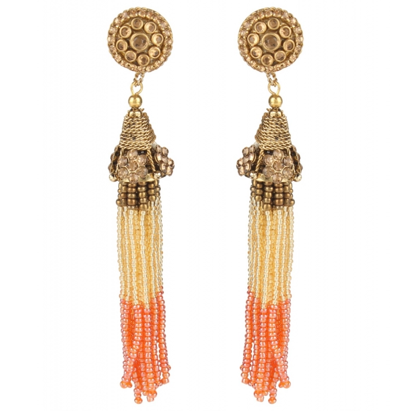 Generic Women's Rose Gold Plated Alloy Earrings (Multicolor)