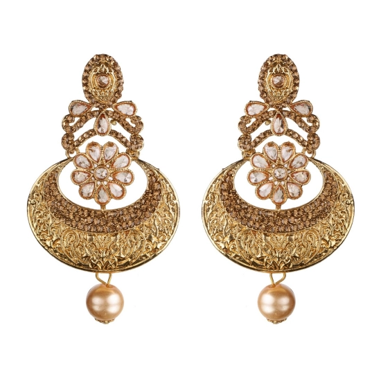 Generic Women's Rose Gold Plated Alloy Earrings (Gold)