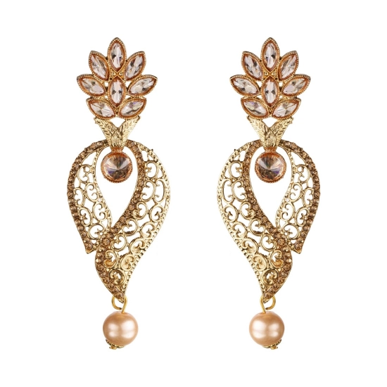 Generic Women's Rose Gold Plated Alloy Earrings (Gold) Generic Women's Rose Gold Plated Alloy Earrings (Gold)