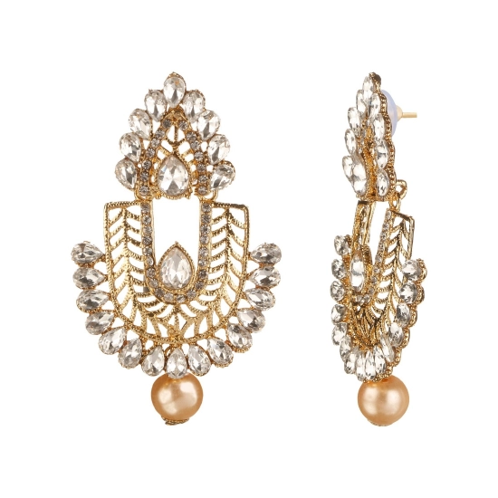 Generic Women's Rose Gold Plated Alloy Earrings (White) Generic Women's Rose Gold Plated Alloy Earrings (White)