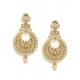 Generic Women's Rose Gold Plated Alloy Earrings (White)
