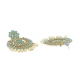 Generic Women's Rose Gold Plated Alloy Earrings (Sky Blue)