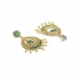 Generic Women's Rose Gold Plated Alloy Earrings (Green) Generic Women's Rose Gold Plated Alloy Earrings (Green)