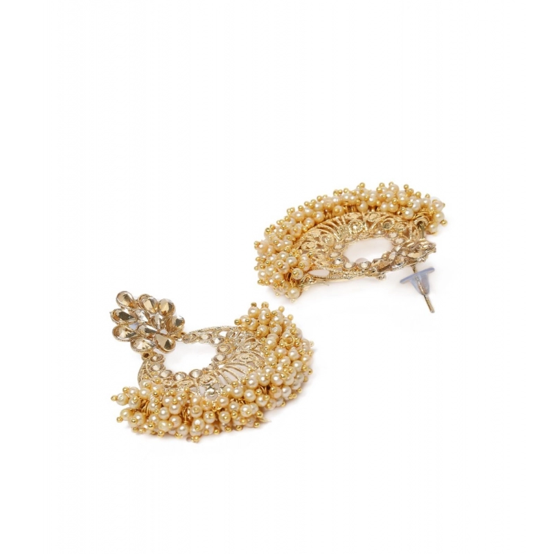 Generic Women's Rose Gold Plated Alloy Earrings (Gold)