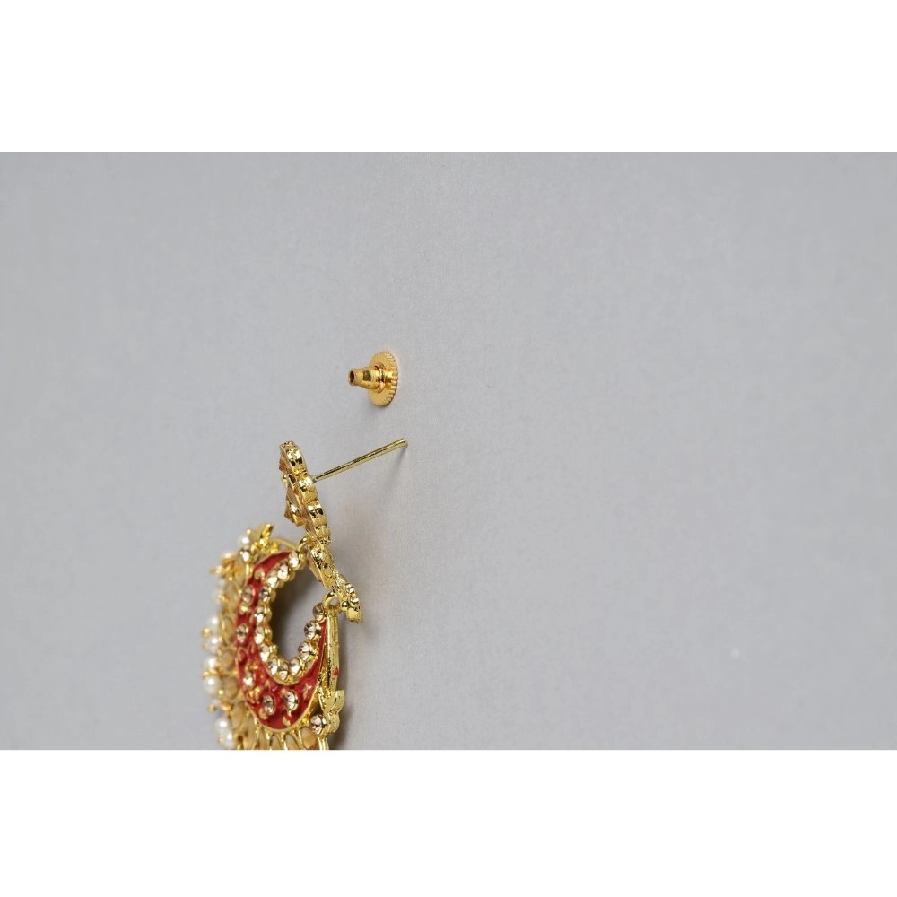 Women's Rose Gold Plated Alloy Earrings (Gold)