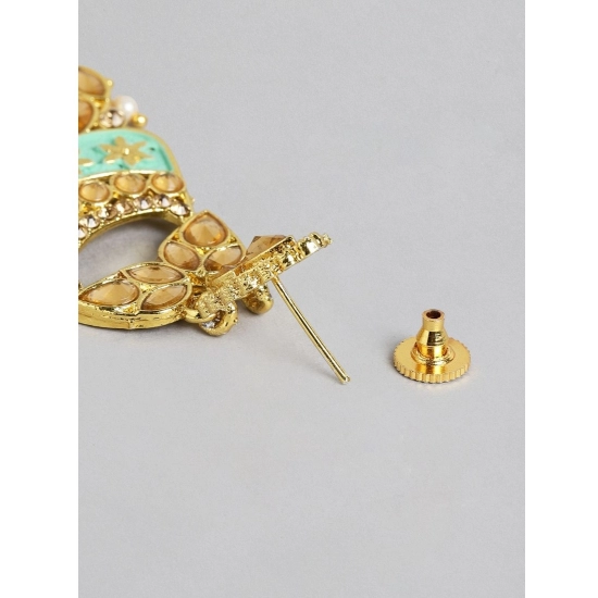 Generic Women's Rose Gold Plated Alloy Earrings (Gold)