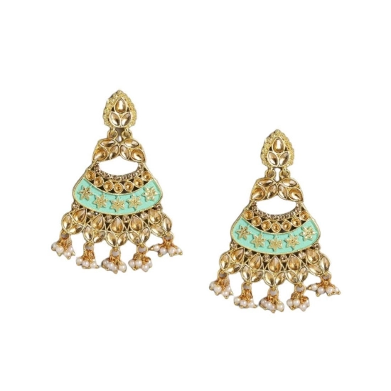 Generic Women's Rose Gold Plated Alloy Earrings (Gold)