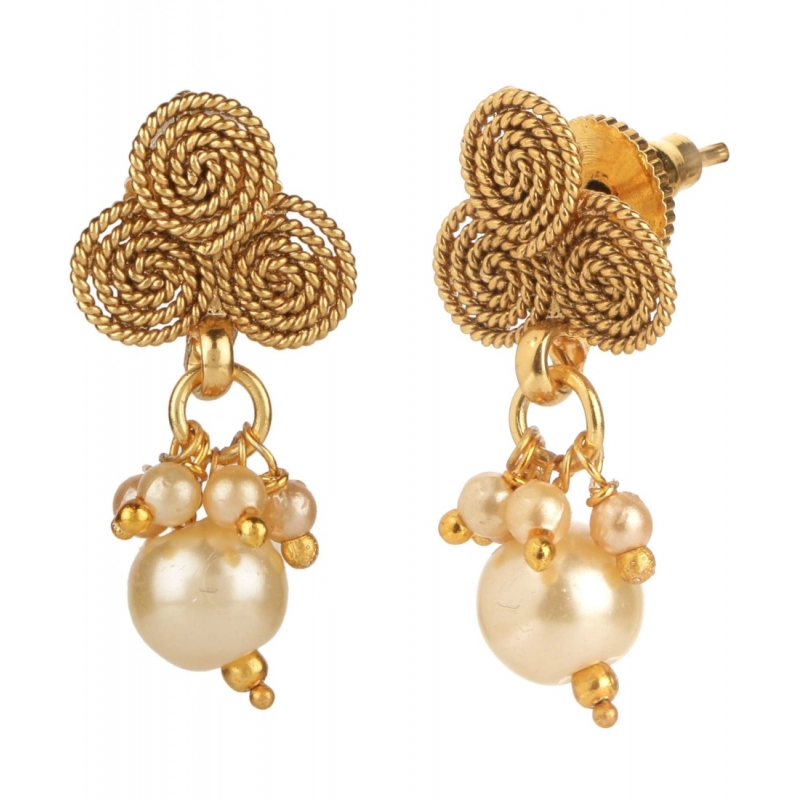 Generic Women's Rose Gold Plated Alloy Necklace &amp; Earings Set (Gold)