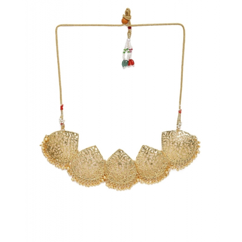 Generic Women's Rose Gold Plated Alloy Necklace &amp; Earings Set (Gold)