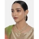 Generic Women's Rose Gold Plated Alloy Necklace &amp; Earings Set (White)
