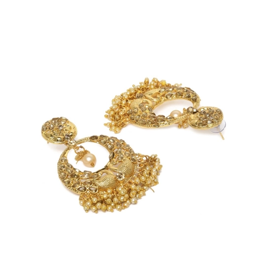 Generic Women's Rose Gold Plated Alloy Earrings (Gold)