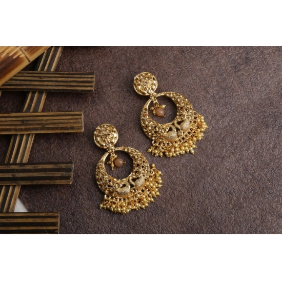 Generic Women's Rose Gold Plated Alloy Earrings (Gold)