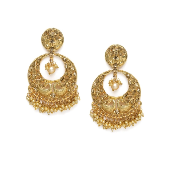 Generic Women's Rose Gold Plated Alloy Earrings (Gold)