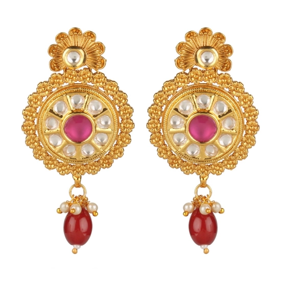 Generic Women's Rose Gold Plated Alloy Earrings (Gold)