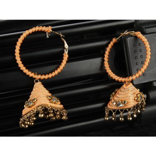 Generic Women's Rose Gold Plated Alloy Earrings (White)