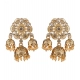 Generic Women's Rose Gold Plated Alloy Earrings (White)
