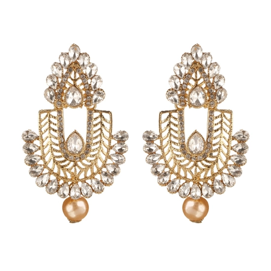 Generic Women's Rose Gold Plated Alloy Earrings (White) Generic Women's Rose Gold Plated Alloy Earrings (White)