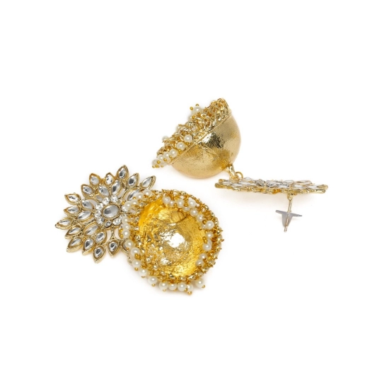 Generic Women's Rose Gold Plated Alloy Earrings (White)