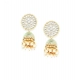 Generic Women's Rose Gold Plated Alloy Earrings (White)