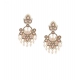 Generic Women's Rose Gold Plated Alloy Earrings (Gold &amp; Pink)
