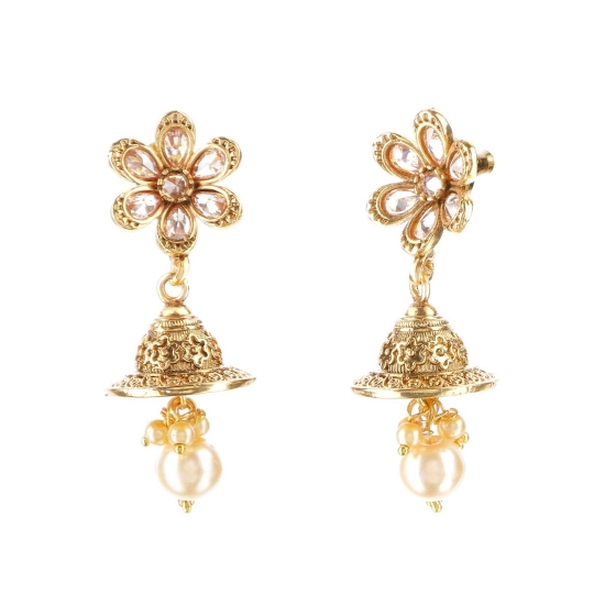 Generic Women's Rose Gold Plated Alloy Earrings (Gold)