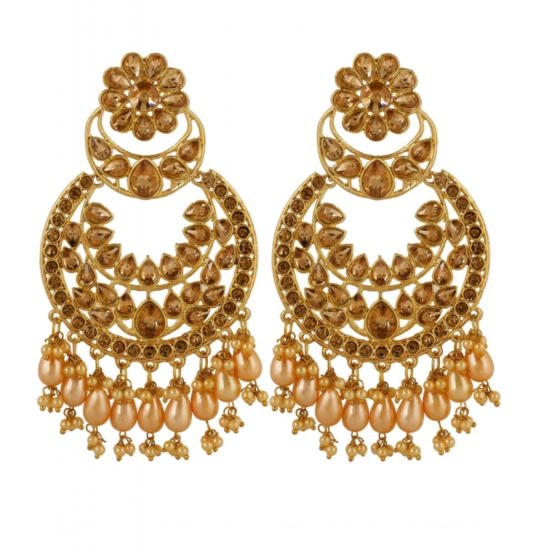 Generic Women's Rose Gold Plated Alloy Earrings (Gold)