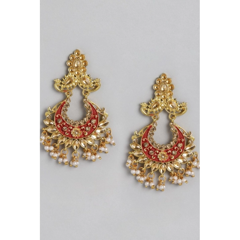 Generic Women's Rose Gold Plated Alloy Earrings (Gold)