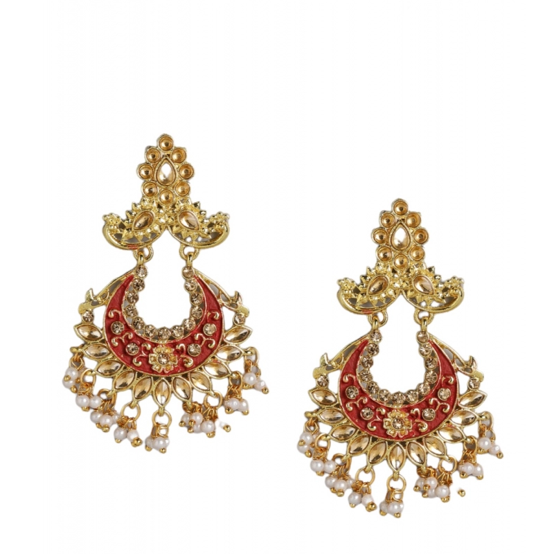 Generic Women's Rose Gold Plated Alloy Earrings (Gold)