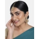 Generic Women's Rose Gold Plated Alloy Kundan Earrings &amp; Mangtikka (Gold)