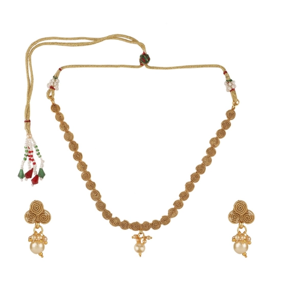 Generic Women's Rose Gold Plated Alloy Necklace & Earings Set (Gold) Generic Women's Rose Gold Plated Alloy Necklace & Earings Set (Gold)