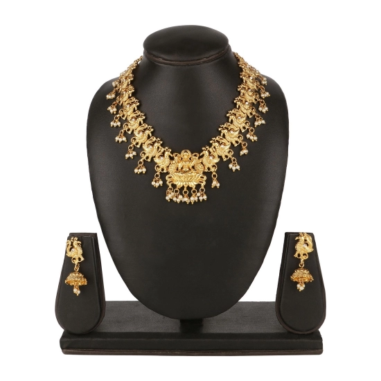 Generic Women's Rose Gold Plated Alloy Necklace &amp; Earings Set (Gold)