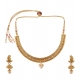 Generic Women's Rose Gold Plated Alloy Necklace &amp; Earings Set (Gold)