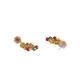 Generic Women's Rose Gold Plated Alloy Necklace &amp; Earings Set (Multicolor)