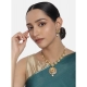 Generic Women's Rose Gold Plated Alloy Necklace &amp; Earings Set (Gold)