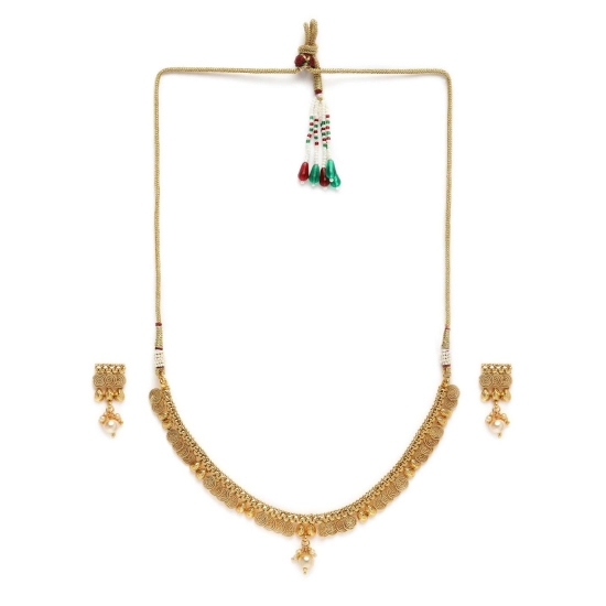 Generic Women's Rose Gold Plated Alloy Necklace & Earings Set (Gold) Generic Women's Rose Gold Plated Alloy Necklace & Earings Set (Gold)