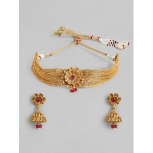 Generic Women's Rose Gold Plated Alloy Necklace &amp; Earings Set (Gold)